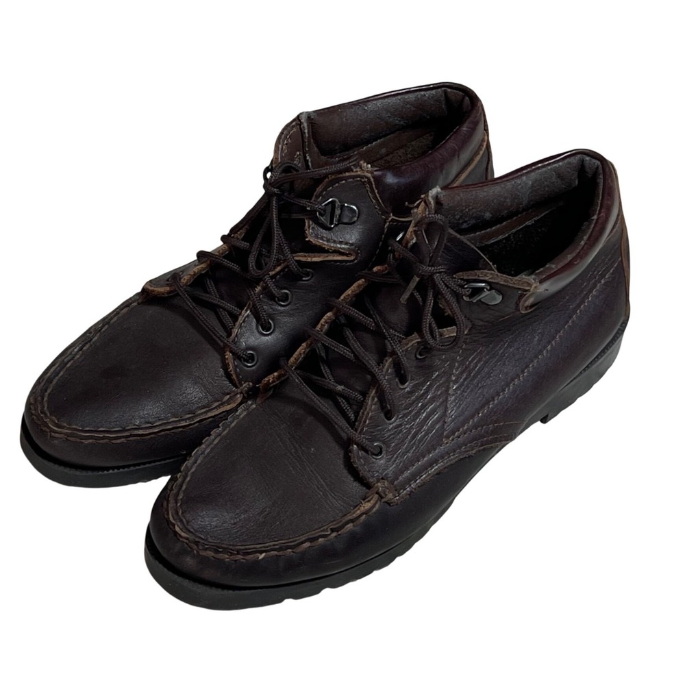 Vintage Dexter Dark Brown Leather Lace Up Chukka Boots Made in USA 7.5‎